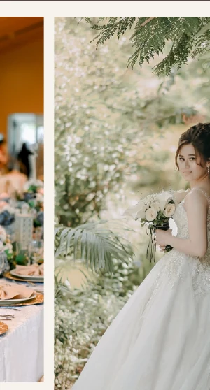 Bride at a styled wedding event