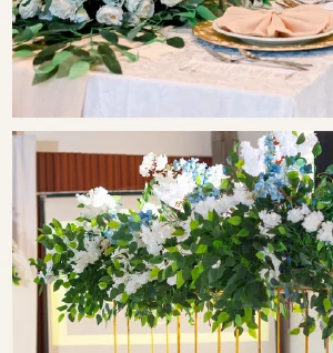 Reception table and floral styling